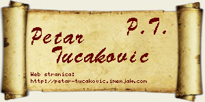 Petar Tucaković vizit kartica